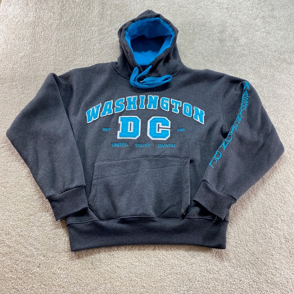 NT Souvenir Hoodie Mens‎ Medium Gray Washington DC Souvenir Pullover Acrylic